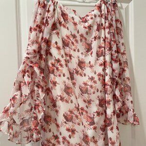 White Floral Off-Shoulder Dress